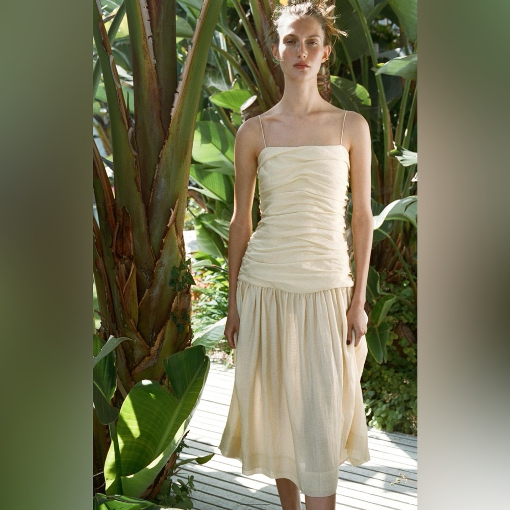 BNWT Zara Drape Midi Dress ZW Collection